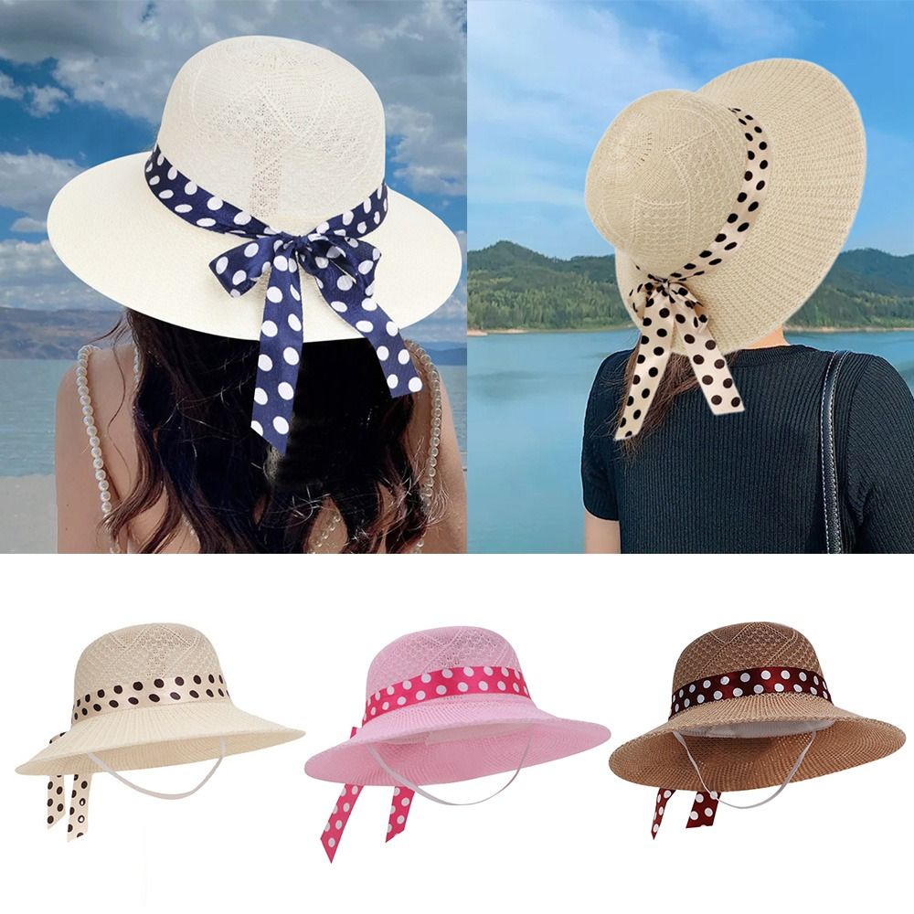 Bucket Hat Straw - Spring Summer Foldable Sunshade Hat Fisherman