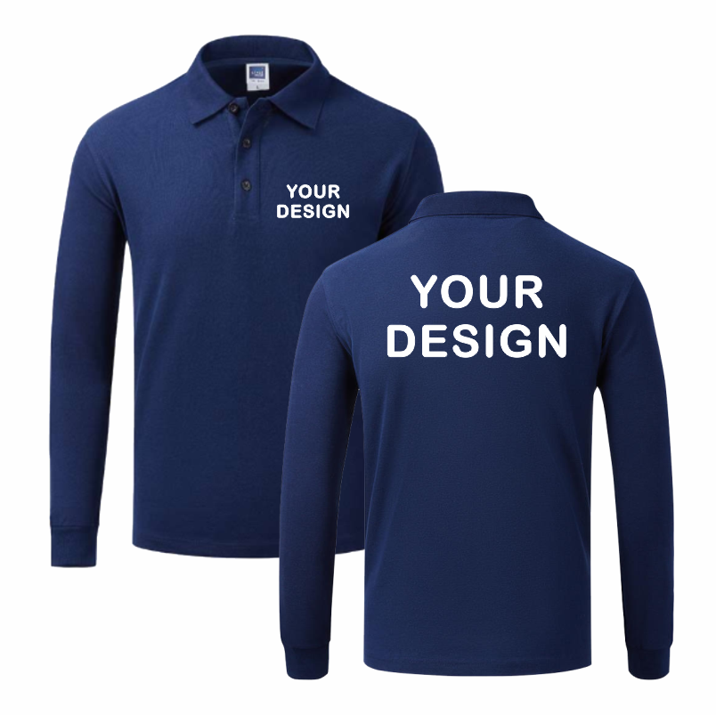 Polo Shirt Pique - Men and Women's Long Sleeve Polo