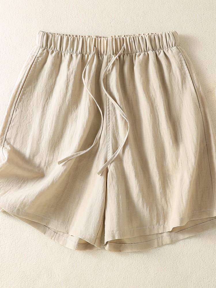 Women's Cotton Linen Short Pan - đánh giá và giá Short Linen Drawstring