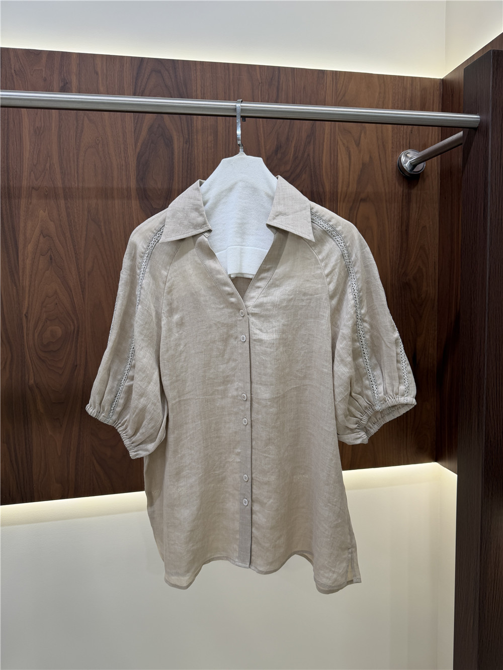 Women's Lape Short-Sleeve Shir - đánh giá và giá Short Linen Drawstring