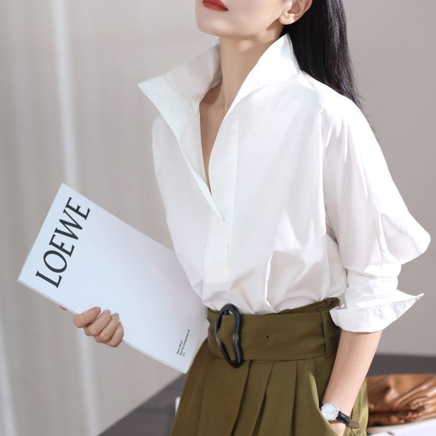 Early Autumn 2023 Women's Loos - đánh giá và giá Shirt Camp Collar